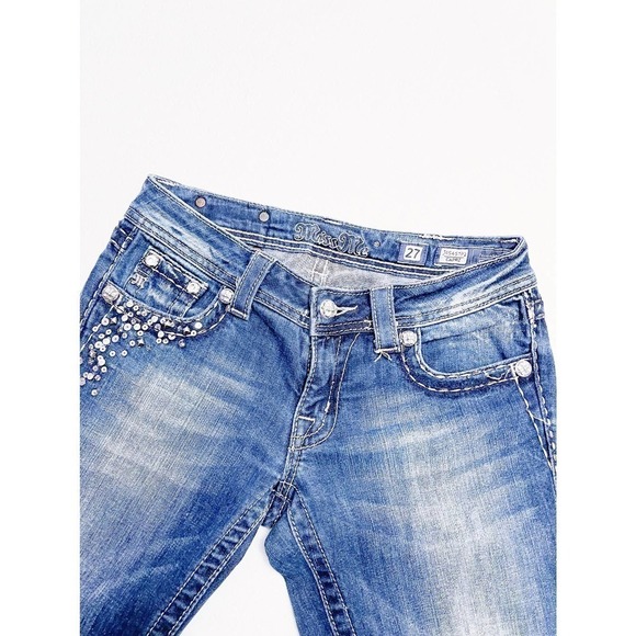 Miss Me Capri Cropped Dark Wash Denim SZ27 JE547P2 - Picture 7 of 8
